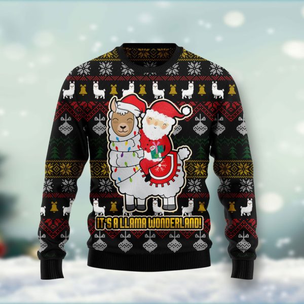 Llama Ugly Christmas Sweater  Jezsport.com