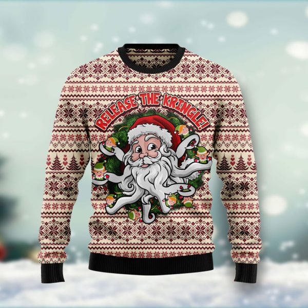 Funny Santa Claus Release the Kringle Ugly Christmas Sweater, Christmas Gift Jezsport.com