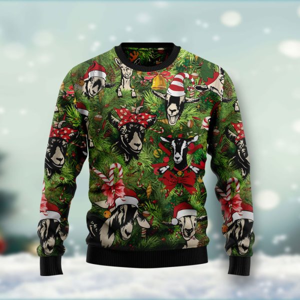 Christmas Goats Ugly Christmas Sweater Jezsport.com