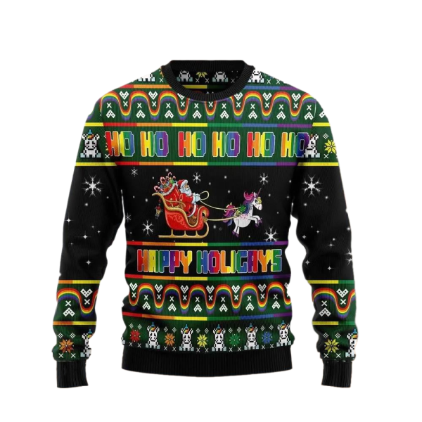 Happy Holigays Ugly Christmas Sweater For Men & Women Christmas Gift Sweater Jezsport.com