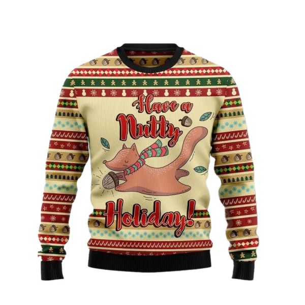 Have A Nutty Holiday Ugly Christmas Sweater For Men & Women Christmas Gift Sweater Jezsport.com