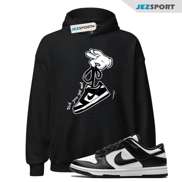 Cartoon Hands Unisex Hoodie, Sneaker Hoodie To Match Dunks Panda Black White, Matching Sneaker Hoodie