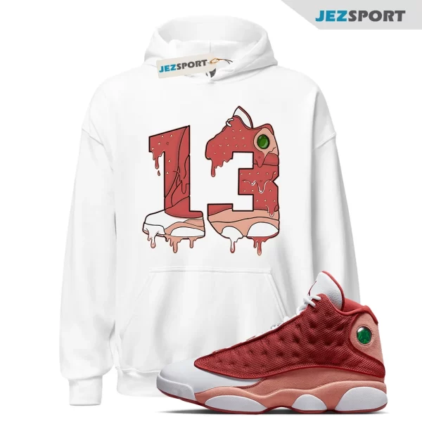 13 Hoodie to Match Retro 13 Dune Red, Jordan 13 Dune Red Hoodie, Dune Red 13s Sneaker Hoodie, Matching Sneaker Hoodie