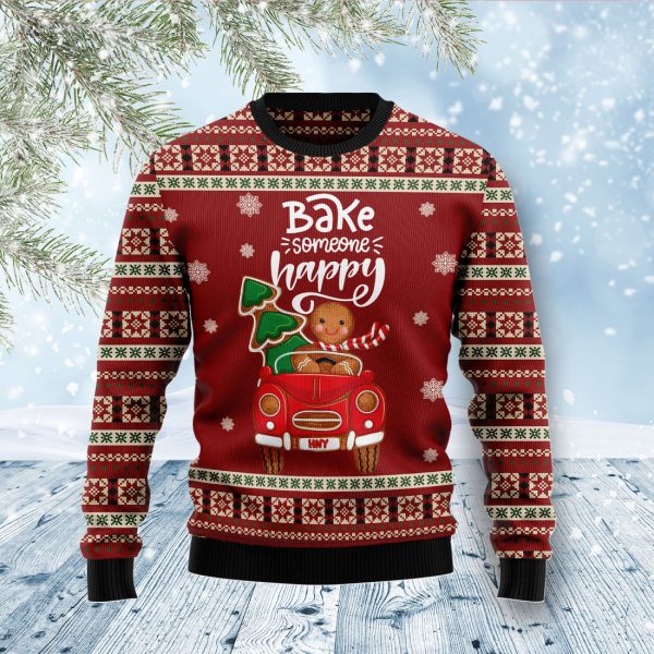 Bake Someone Happy Ugly Christmas Sweater , Christmas Gift Jezsport.com