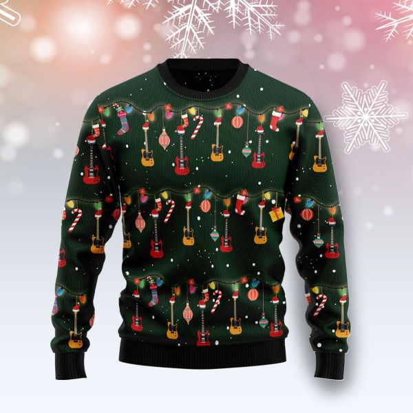 Christmas Instrument Electric Guitar Ugly Christmas Sweater, Christmas Gift Jezsport.com