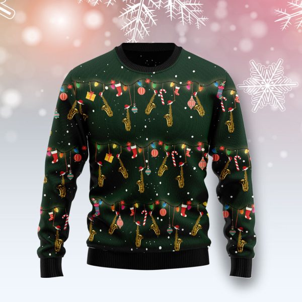 Christmas Instrument Saxophone - Ugly Christmas Sweater , Christmas Gift Jezsport.com