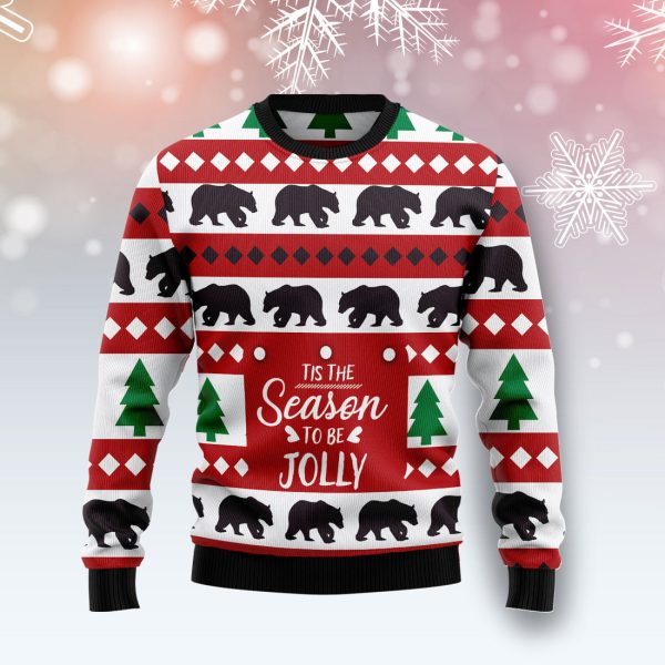 Christmas Tree and Bear - Ugly Christmas Sweater , Christmas Gift Jezsport.com