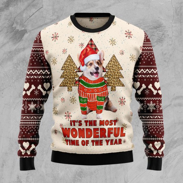 Corgi The Most Beautiful Time Ugly Christmas Sweater Jezsport.com