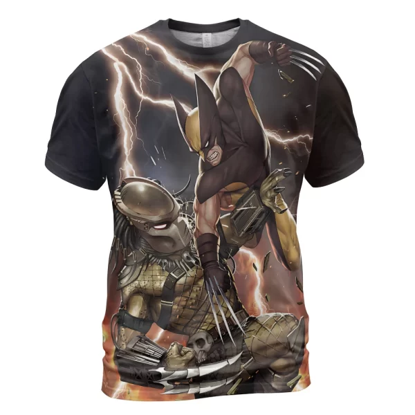 Predator vs Wolverine Shirt, Marvel Shirt For Men And Women, Super Hero Shirt