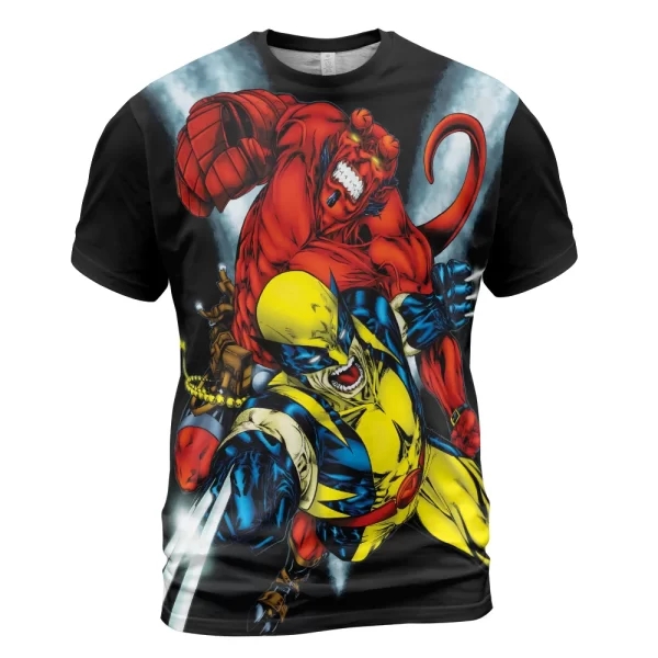 Wolverine and Hellboy Shirt, Marvel Shirt For Men And Women, Super Hero Shirt