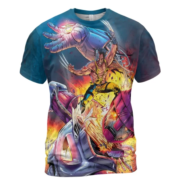 Wolverine vs Sentinel Shirt, Marvel Shirt For Men And Women, Super Hero Shirt