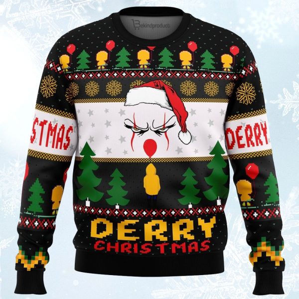 Derry Pennywise Christmas Ugly Christmas Sweater For Men & Women Christmas Gift Sweater Jezsport.com