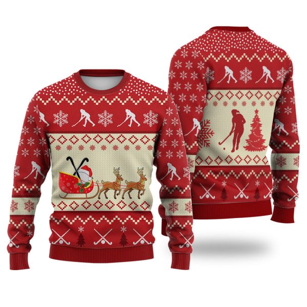 Field Hockey Reindeer Christmas Sweater Best Gift For Christmas Jezsport.com