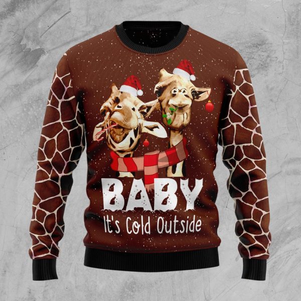 Funny Giraffe Ugly Christmas Sweater Jezsport.com