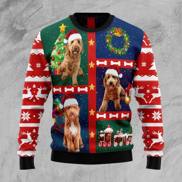 Cute Goldendoodle Ugly Christmas Sweater Jezsport.com