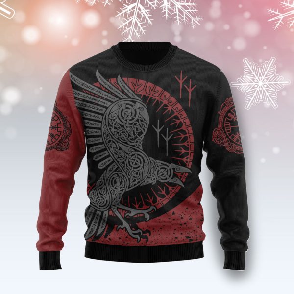 Viking Raven Ugly Christmas Sweater Jezsport.com