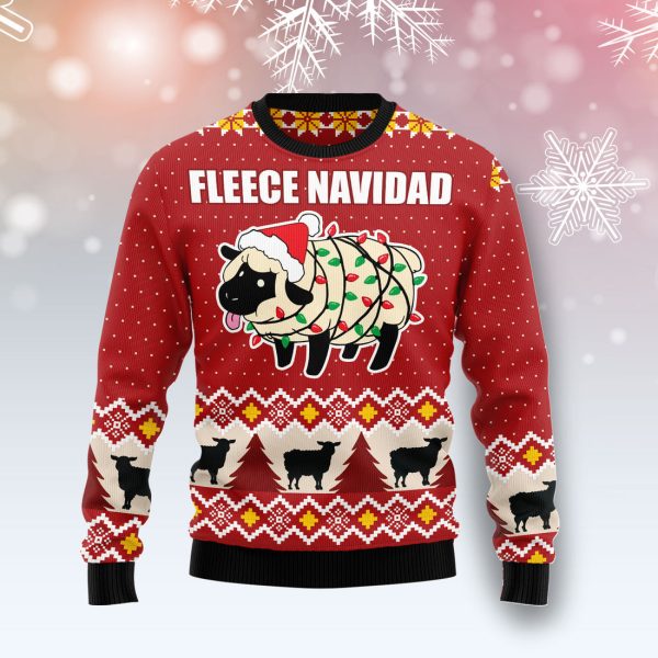 Fleece Navidad Ugly Christmas Sweater Jezsport.com