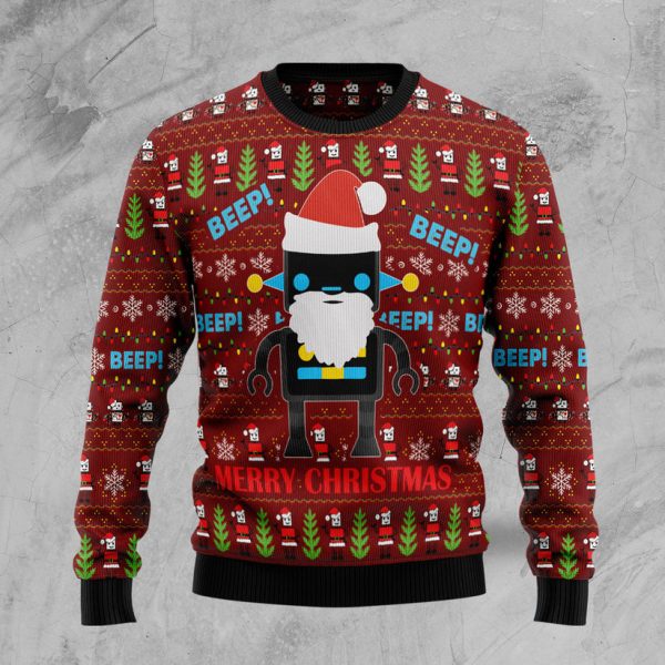 Robot Santa Ugly Christmas Sweater Jezsport.com