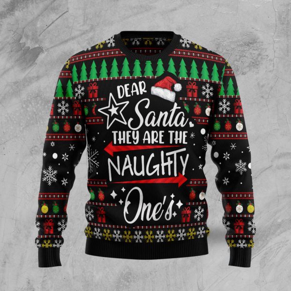 Merry Christmas Dear Santa They Are Naughty One’s Ugly Christmas Sweater Jezsport.com