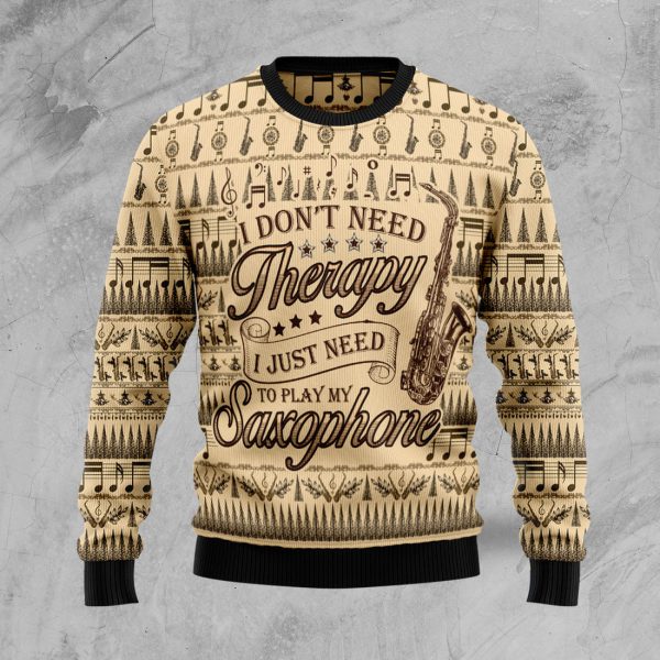 Saxophone Lover Ugly Christmas Sweater Jezsport.com