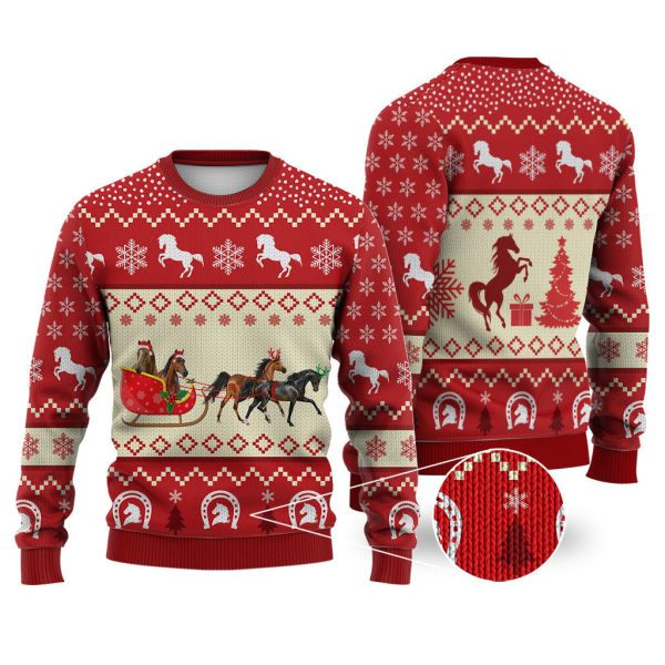 Horse Reindeer Christmas Sweater - Best Gift For Christmas Jezsport.com