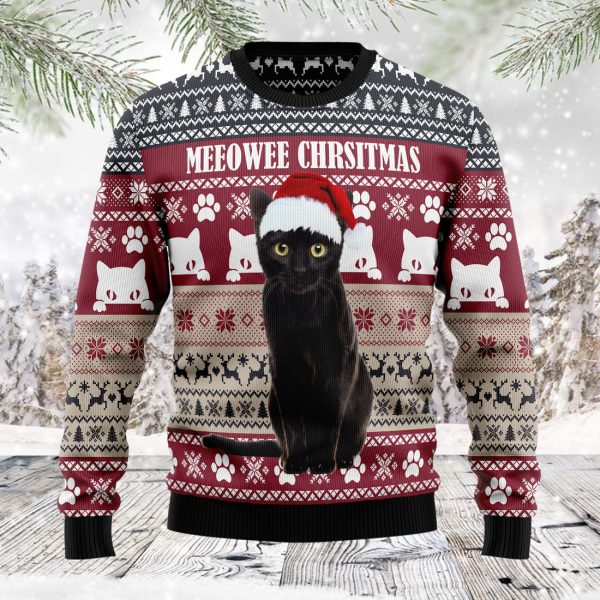 Meeowee Christmas - Ugly Christmas Sweater Jezsport.com