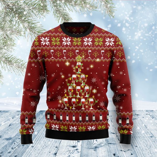 Merry Winemas Ugly Christmas Sweater Jezsport.com