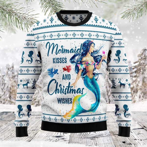 Mermaid Wishes Ugly Christmas Sweater Jezsport.com