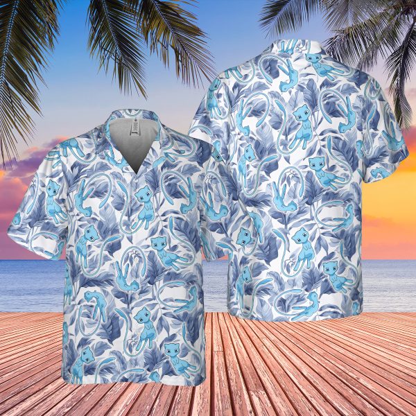 Tropical Mew Pattern Hawaiian Shirt Jezsport.com