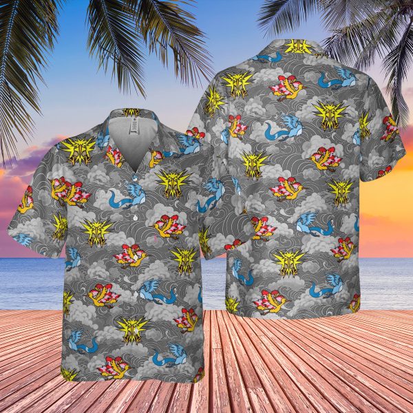 Grey Cloud Pokemom Hawaiian Shirt Jezsport.com