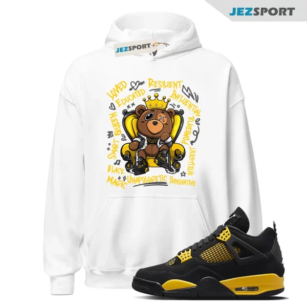 Jordan 4 Thunder Hoodie Match BER Self Definition, Matching Sneaker Hoodie, 408452-017