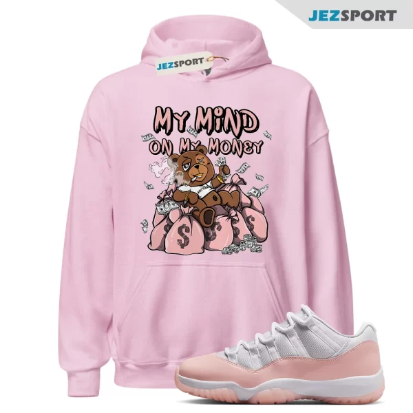 Low Legend Pink 11s Hoodie Match My Mind On My Money BER, AH7860-160-A Matching Sneaker Hoodie