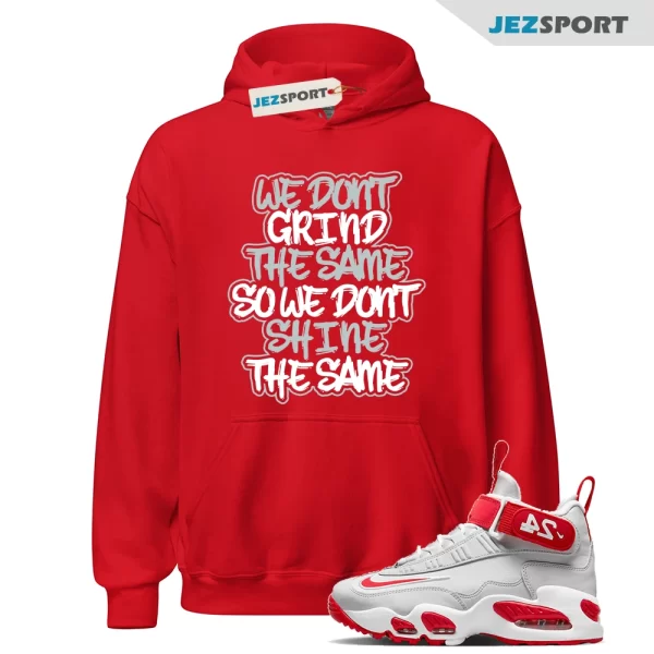 GRIND Hoodie to Match Air Griffey Max 1 Cincinnati University Dunk Low Red High, Matching Sneaker Hoodie