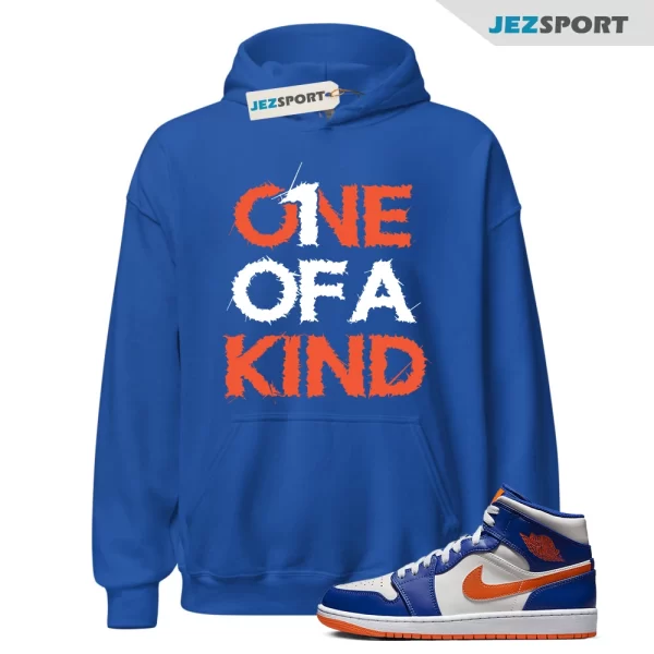 1OAK Hoodie for 1 Mid Game Royal Blue Jordan Rush Orange Knicks Wheaties Dunk, Matching Sneaker Hoodie