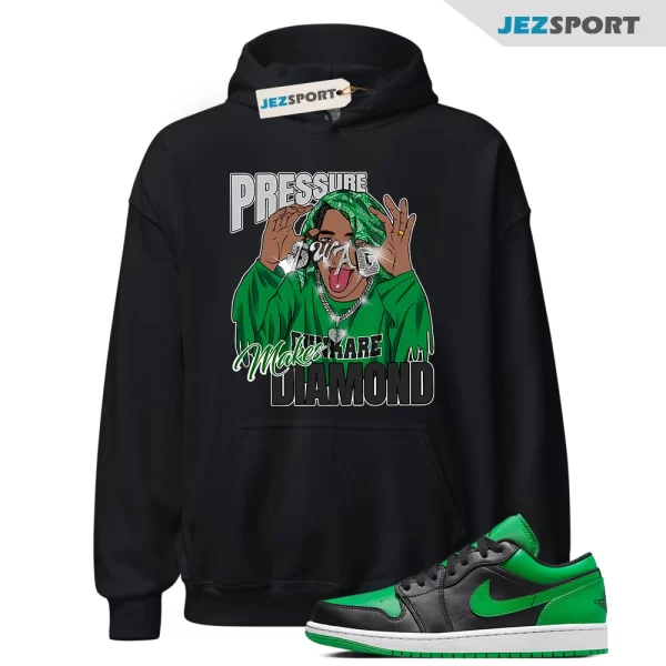 Low Lucky Green 1s Hoodie, Pressures Makes Hoodie Matching Jordan Hoodie, 553558-065 Matching Sneaker Hoodie