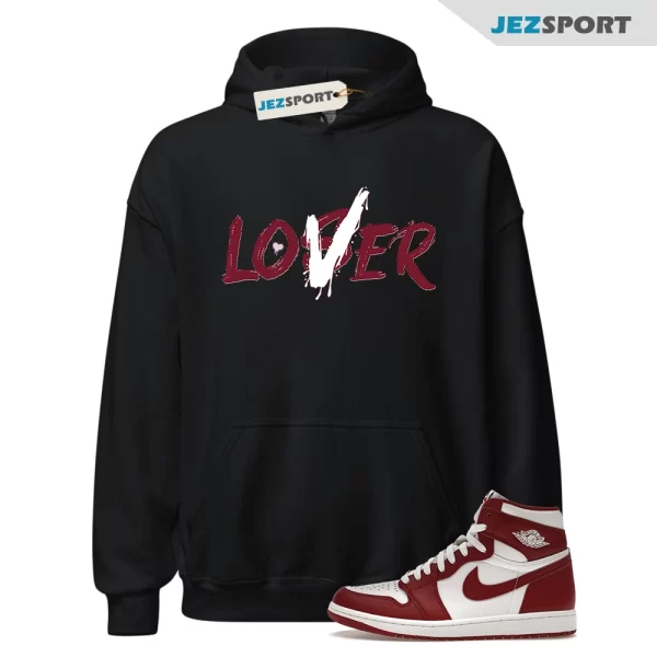 High White Team Red 1s Hoodie Match Loser Lover, Matching Sneaker Hoodie