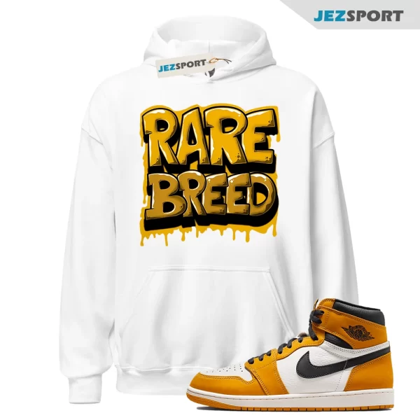 Air Jordan 1 Retro High OG Yellow Ochre Hoodie Match Rare Breed, Matching Sneaker Hoodie, DZ5485 701