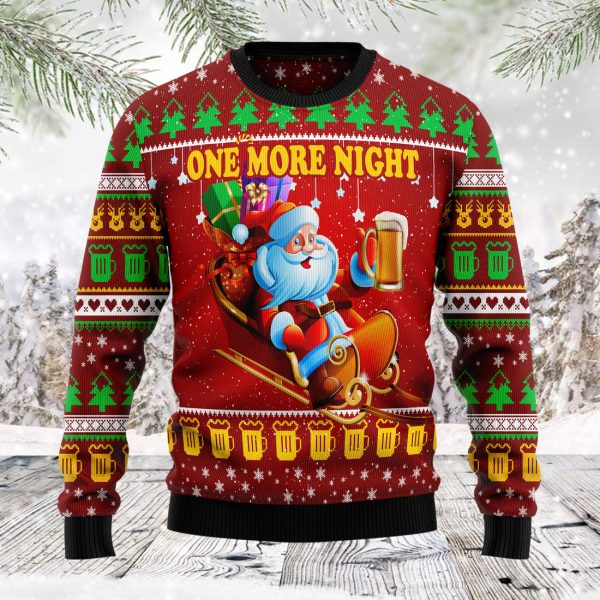 One More Night Beer - Ugly Christmas Sweater Jezsport.com