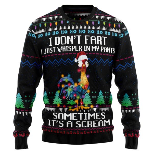 It‘s Scream Chicken Ugly Christmas Sweater Jezsport.com