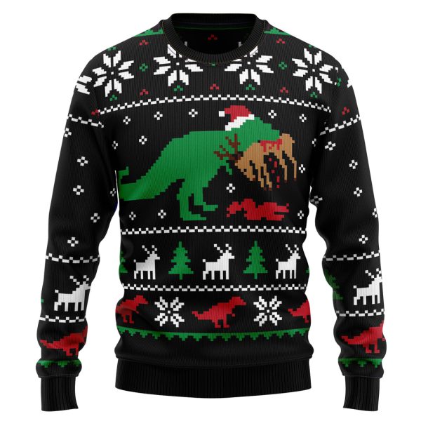 T-Rex Ugly Christmas Sweater , Christmas Gift Jezsport.com