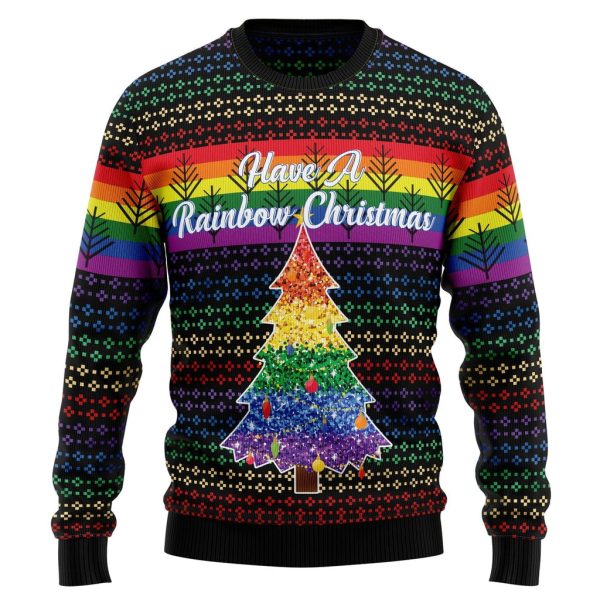 Rainbow Ugly Sweater For Men & Women Christmas Gift Sweater Jezsport.com