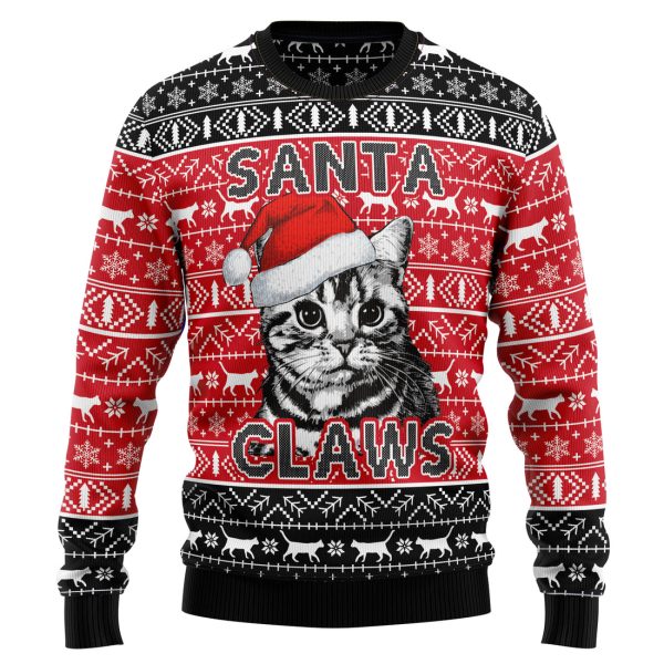 Santa Claws Cat Ugly Christmas Sweater, Christmas Gift Jezsport.com