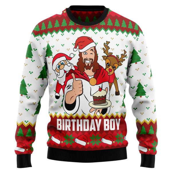 Jesus Birthday Boy Ugly Christmas Sweater , Christmas Gift Jezsport.com