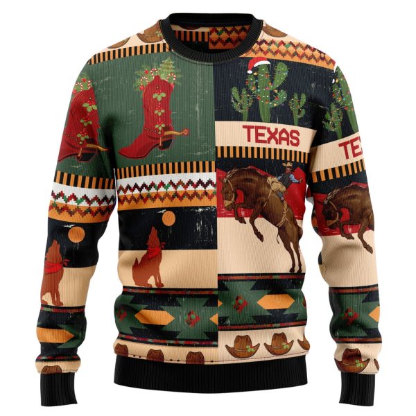 Texas Christmas Ugly Christmas Sweater For Men & Women Christmas Gift Sweater Jezsport.com