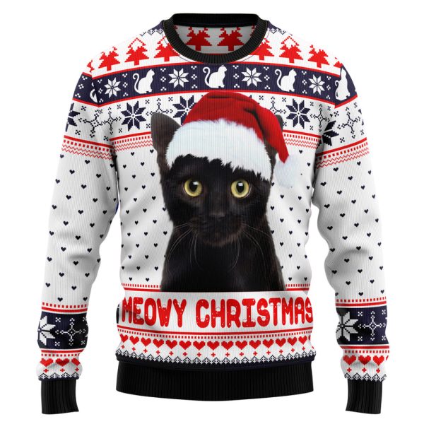 Meowy Christmas Ugly Christmas Sweater Jezsport.com