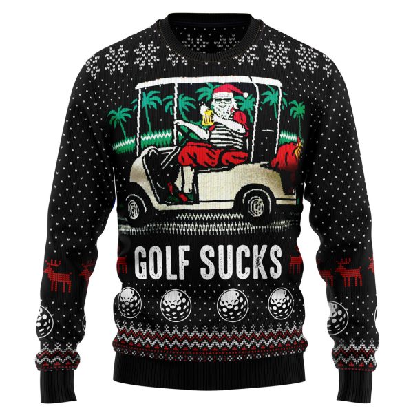 Golf Sucks Ugly Christmas Sweater , Christmas Gift Jezsport.com