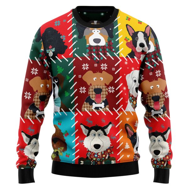 Dog Face Christmas All Over Print Ugly Christmas Sweater , Christmas Gift Jezsport.com