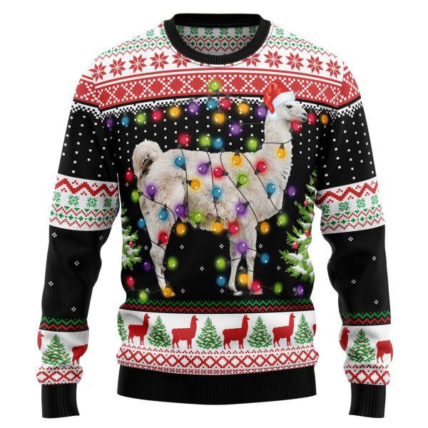 Llama Hit Ugly Christmas Sweater For Men & Women Christmas Gift Sweater Jezsport.com