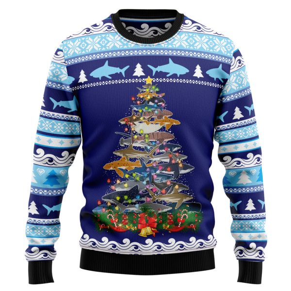 Shark Christmas Tree Ugly Christmas Sweater, Christmas Gift Jezsport.com