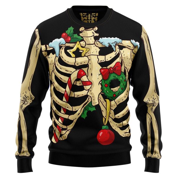 Skeleton Christmas Awesome Ugly Christmas Sweater For Men & Women Christmas Gift Sweater US3319 Jezsport.com